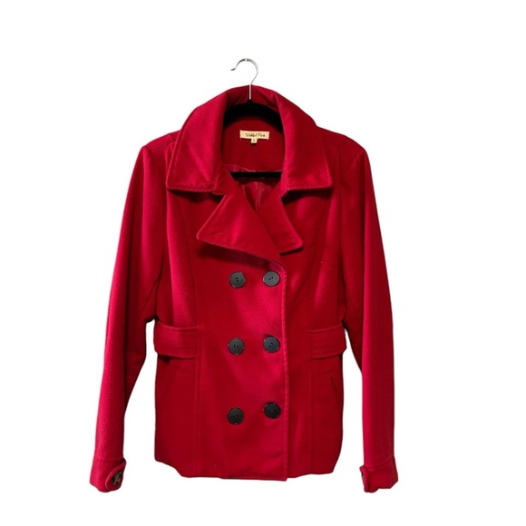 Wishful Park Jackets & Blazers - Wishful Park Red Peacoat Women’s Size:‎ XL